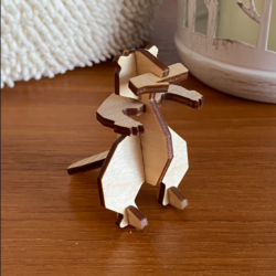 Flat BAVER Beaver Laser Cut File